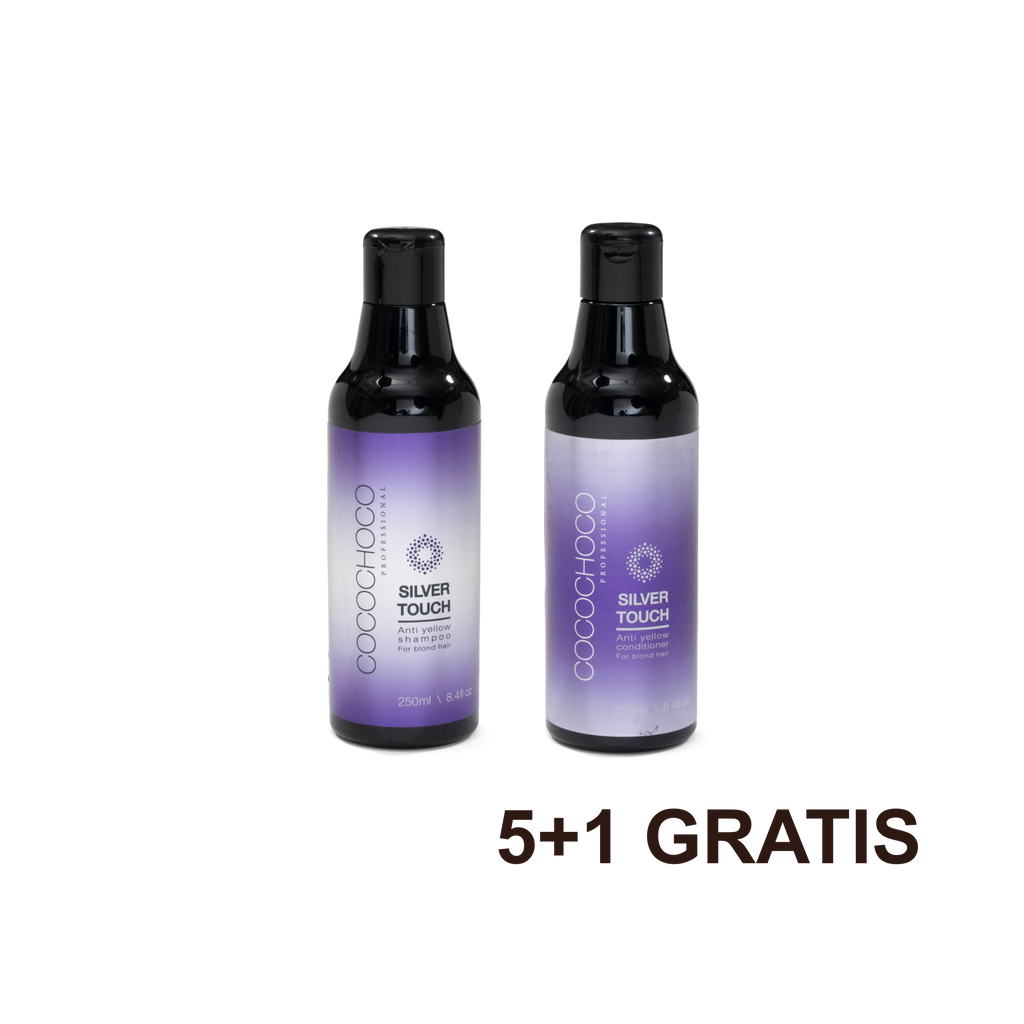 4+1 FREE Cocochoco Anti Yellow Silver Touch Sulphate-Free Shampoo and Conditioner 250 ml for Blonde Hair