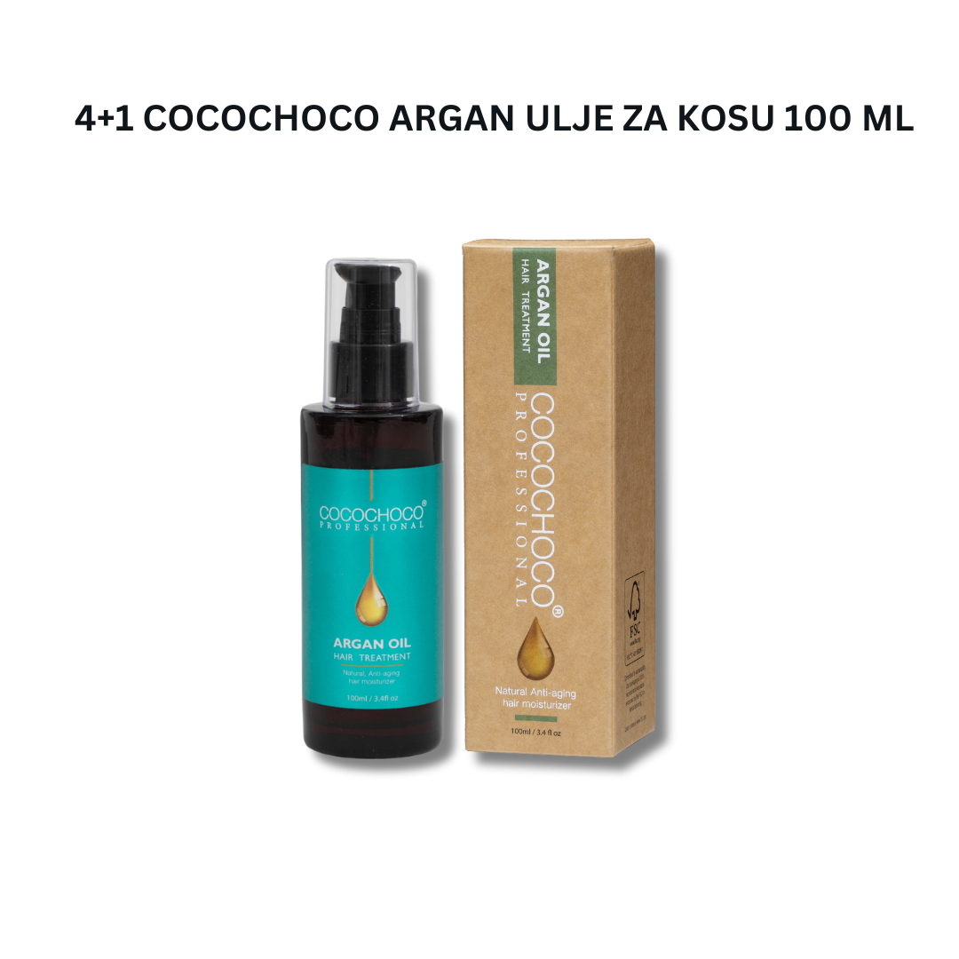 4+1 GRATIS Cocochoco Arganovo ulje 100 ml – njegujuće ulje za kosu s prirodnim arganom