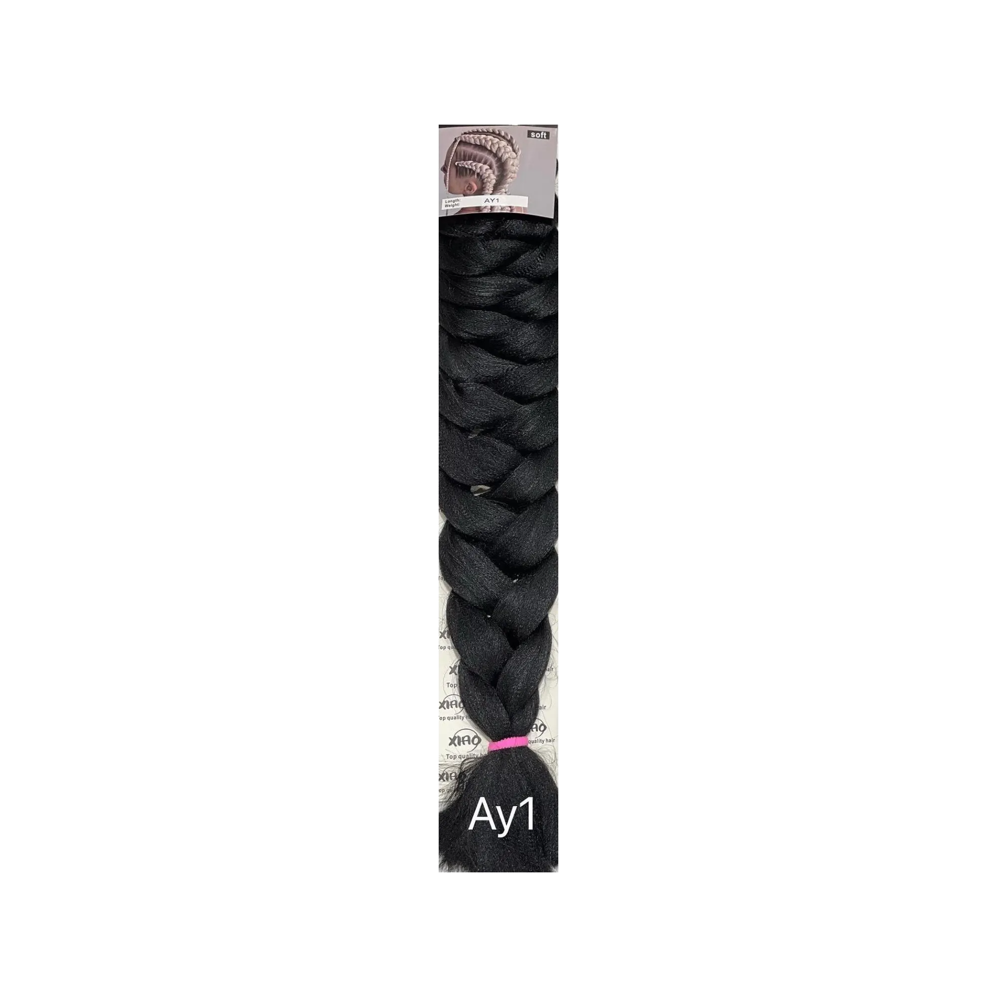 Monochrome kanekalon hair