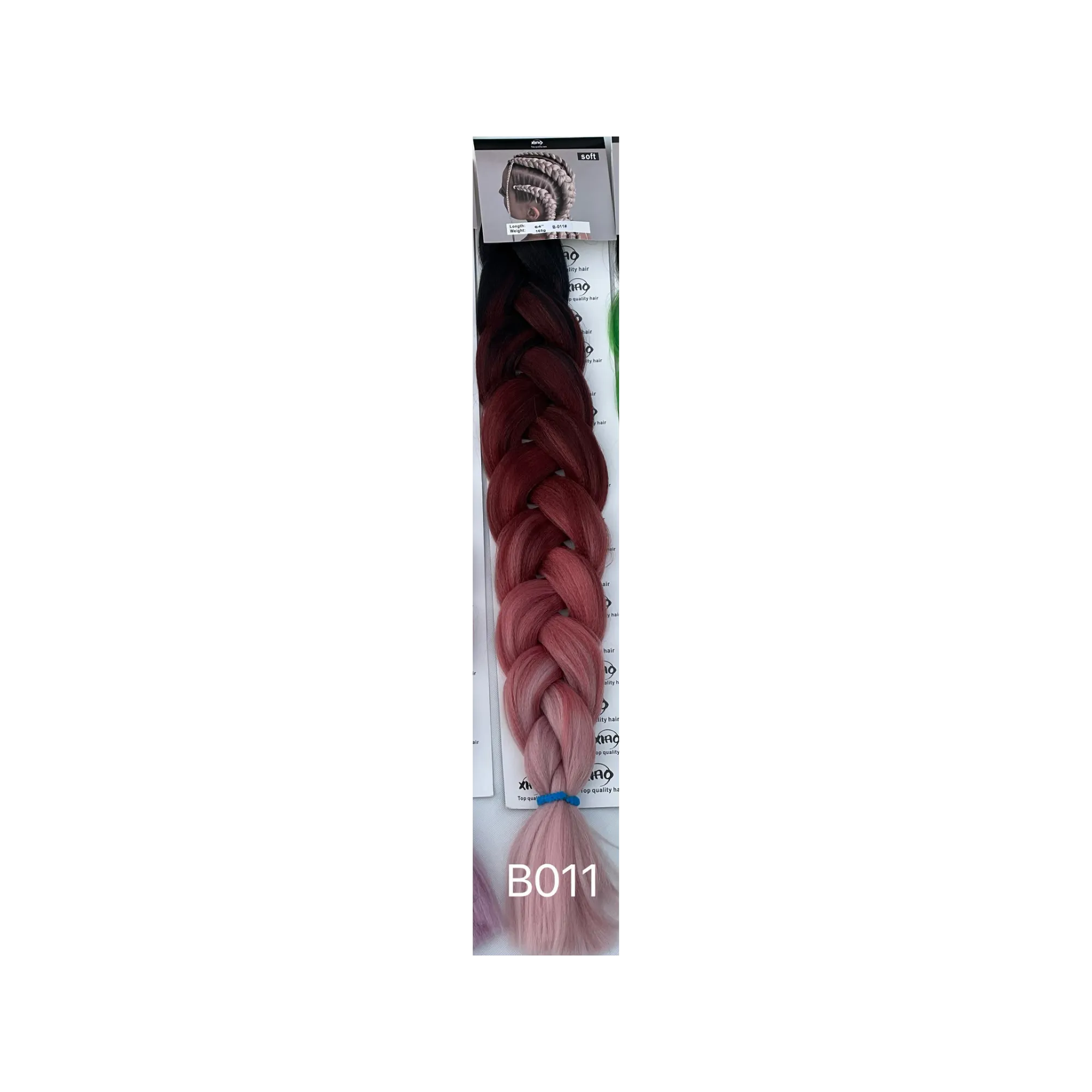 Multicolored kanekalon hair