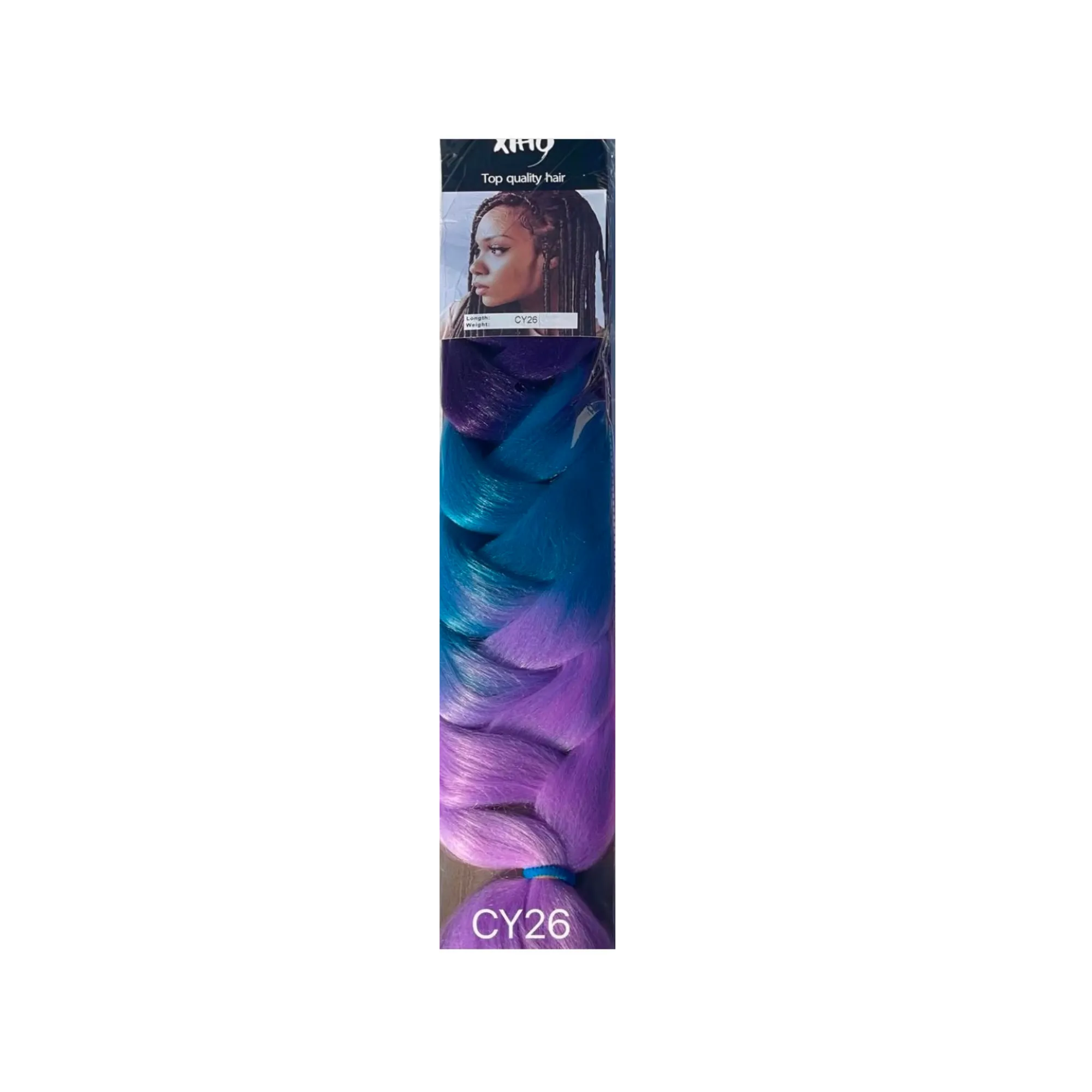 Multicolored kanekalon hair