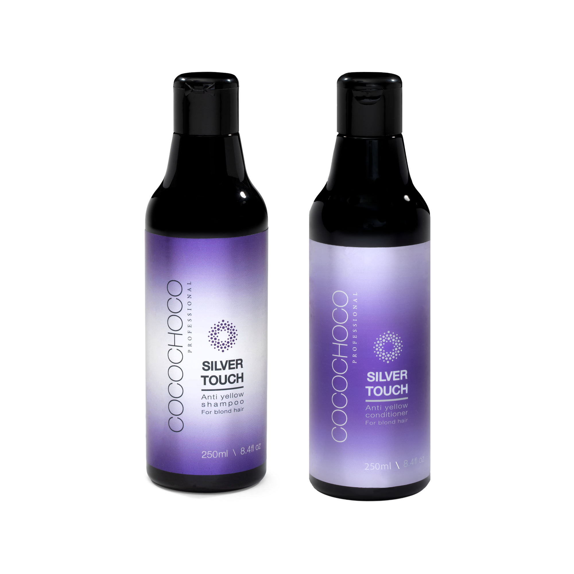 Paket Cocochoco šampon i regenerator Anti yellow Silver Touch bez sulfata za plavu kosu 250 ml