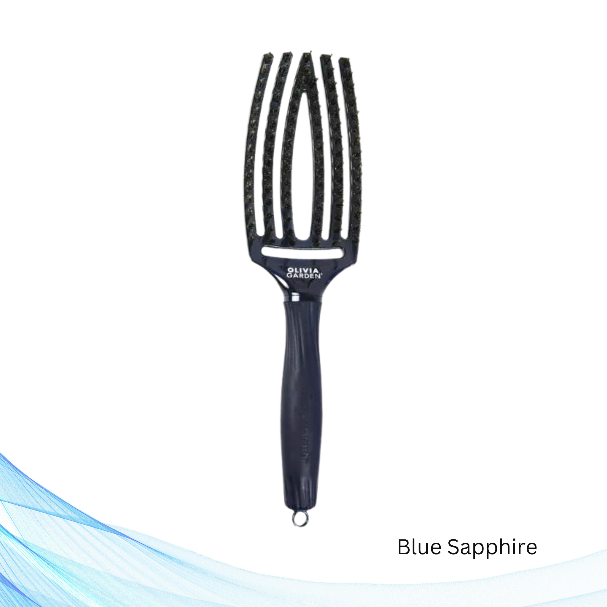 Olivia Garden Fingerbrush četka za kosu Medium u plavoj boji