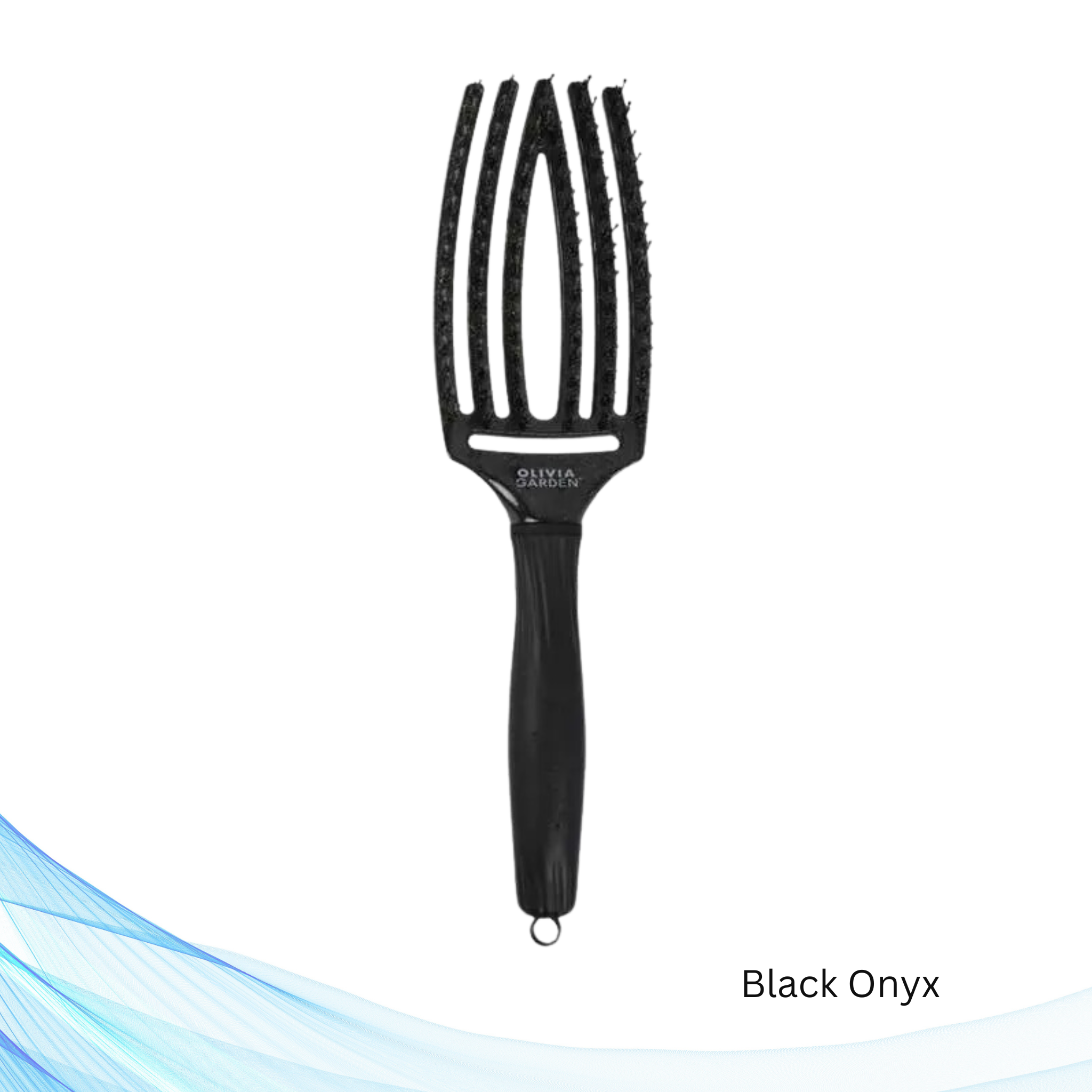Olivia Garden Fingerbrush crna četka za kosu Medium