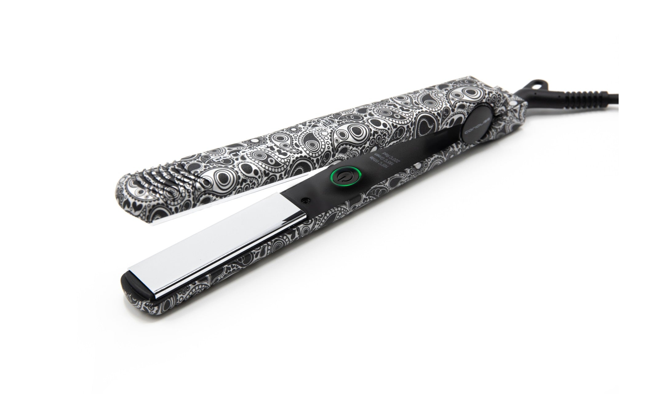 Corioliss C-Style Silver Paisley Soft Touch pegla + Paddle Brush
