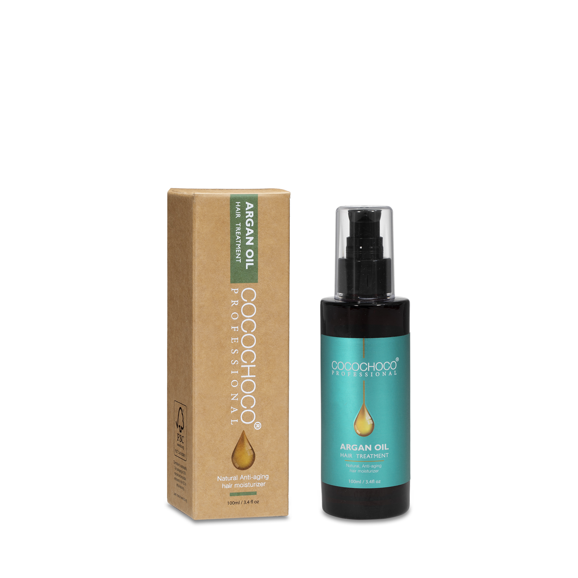 Cocochoco Arganovo ulje 100 ml – boca uz pakiranje (kutiju)