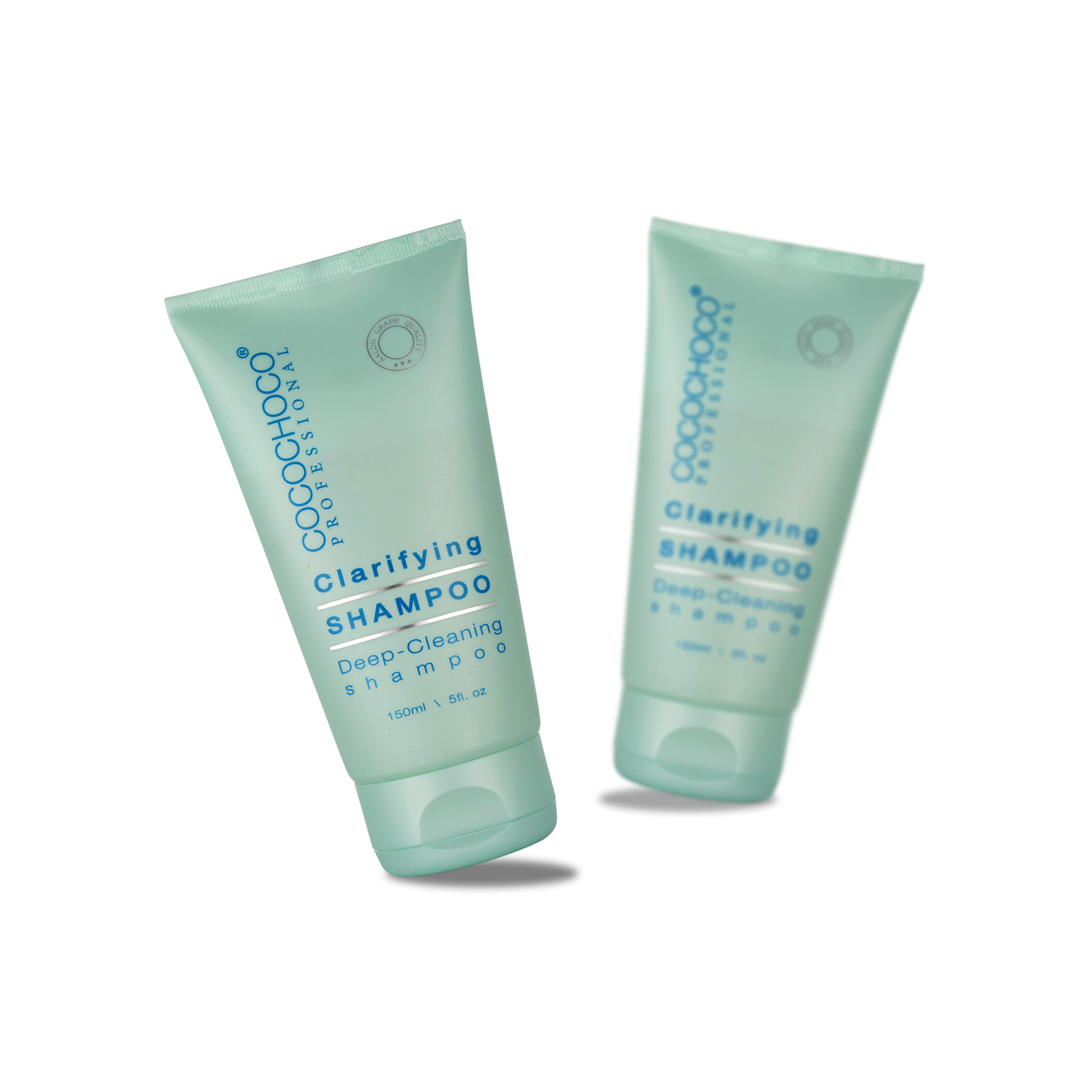 Cocochoco Clarifying šampon za dubinsko pranje i pripremu kose 150 ml -  prikaz dva šampona