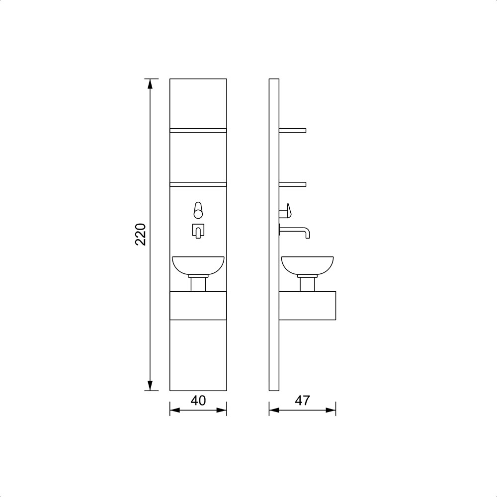 Zidni umivaonik Meteor+