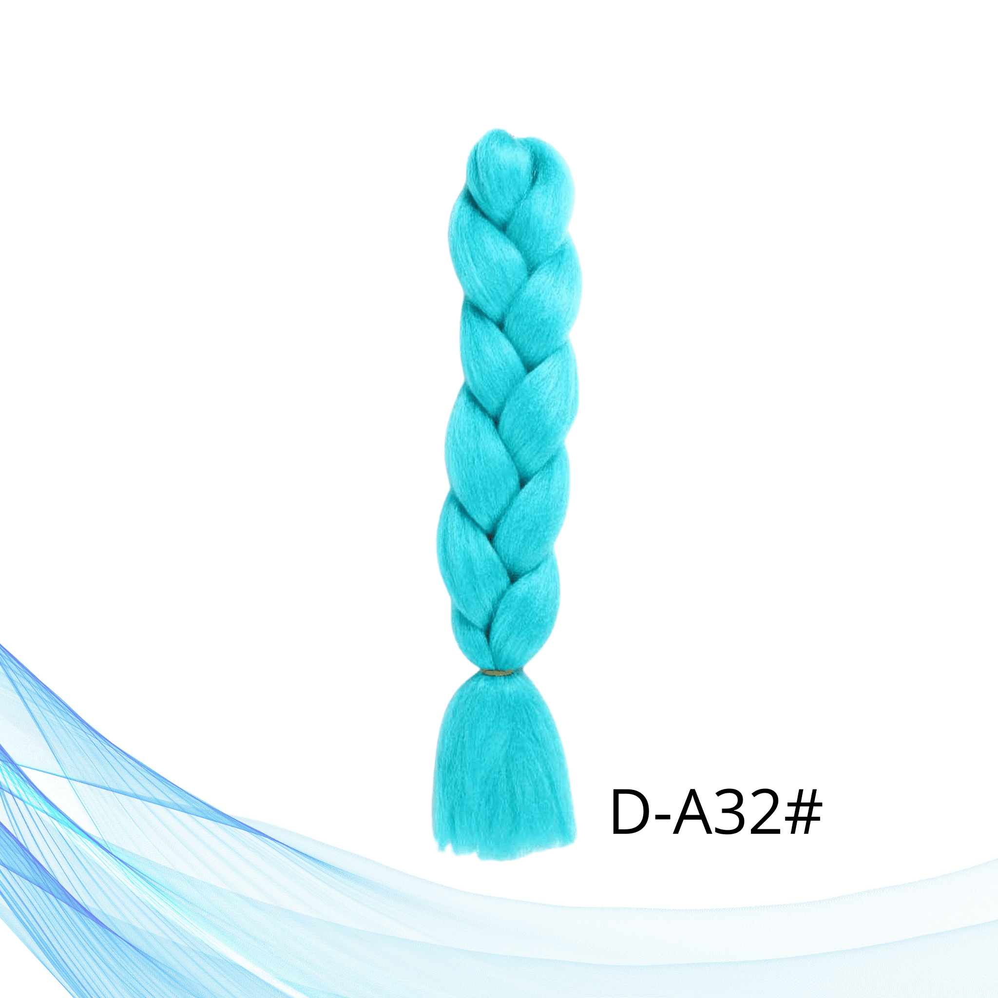 Jednobojna Kanekalon umjetna kosa za pletenice i ekstenzije u plavoj boji