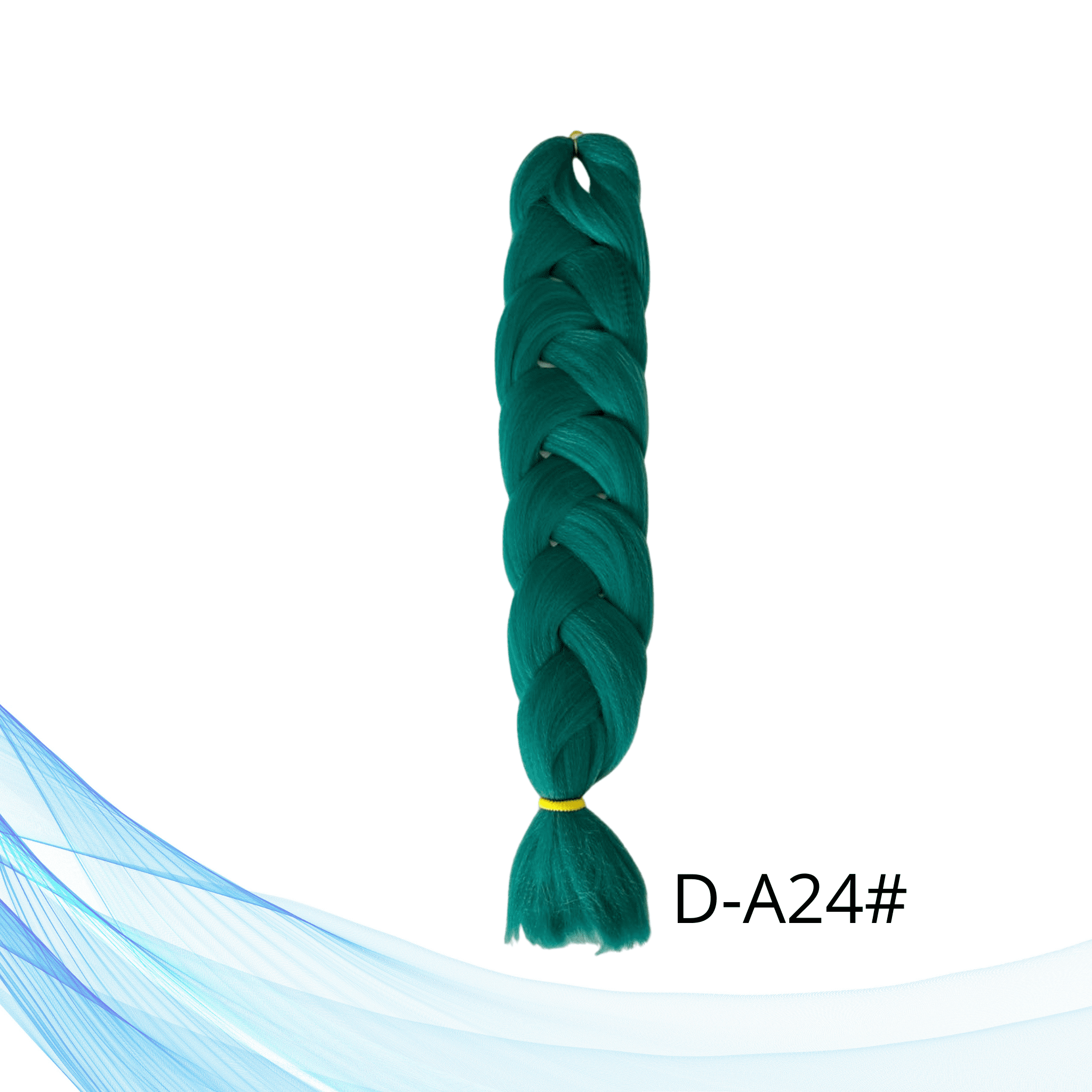 Jednobojna Kanekalon umjetna kosa za pletenice i ekstenzije u smaragdnoj boji