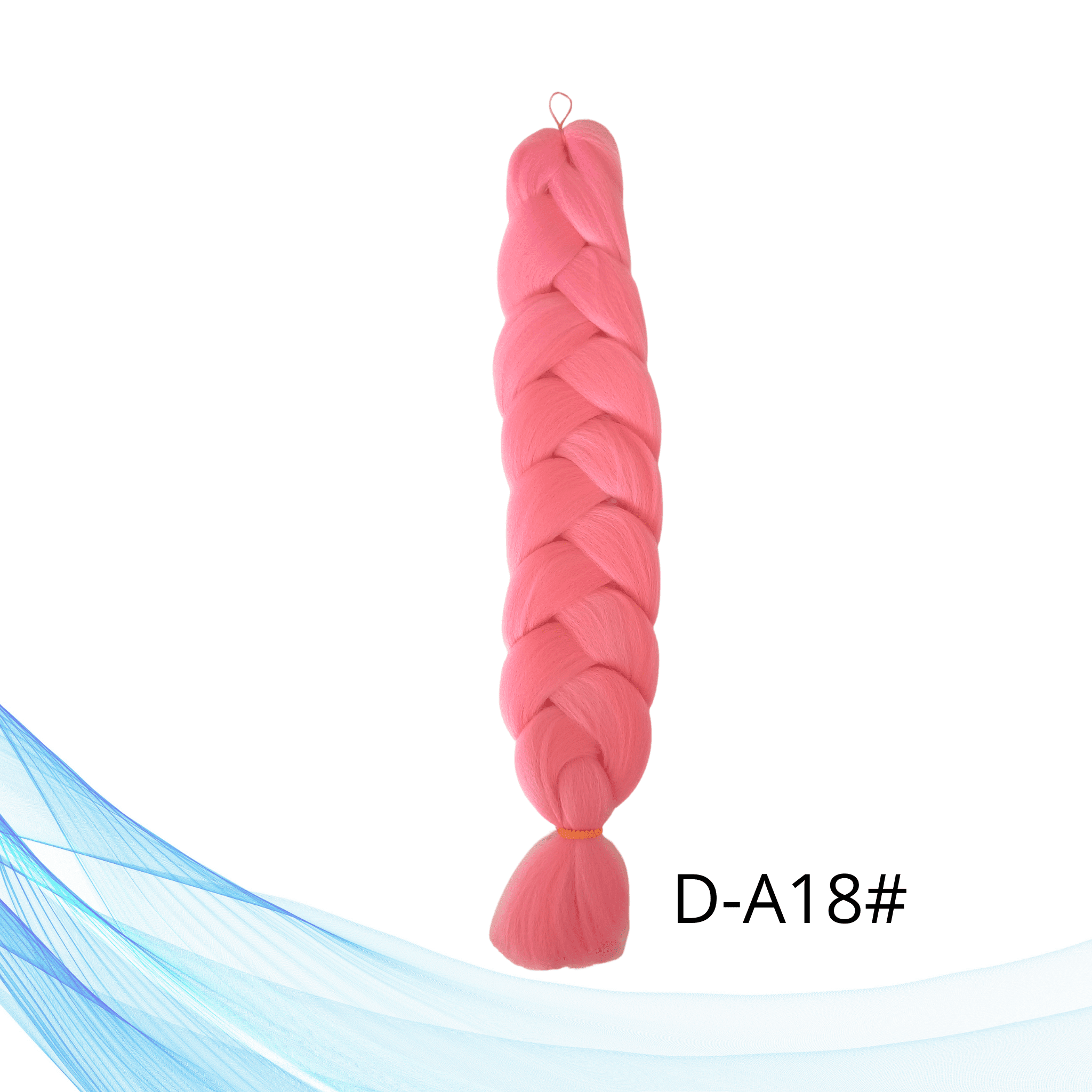 Jednobojna Kanekalon umjetna kosa za pletenice i ekstenzije u rozoj boji