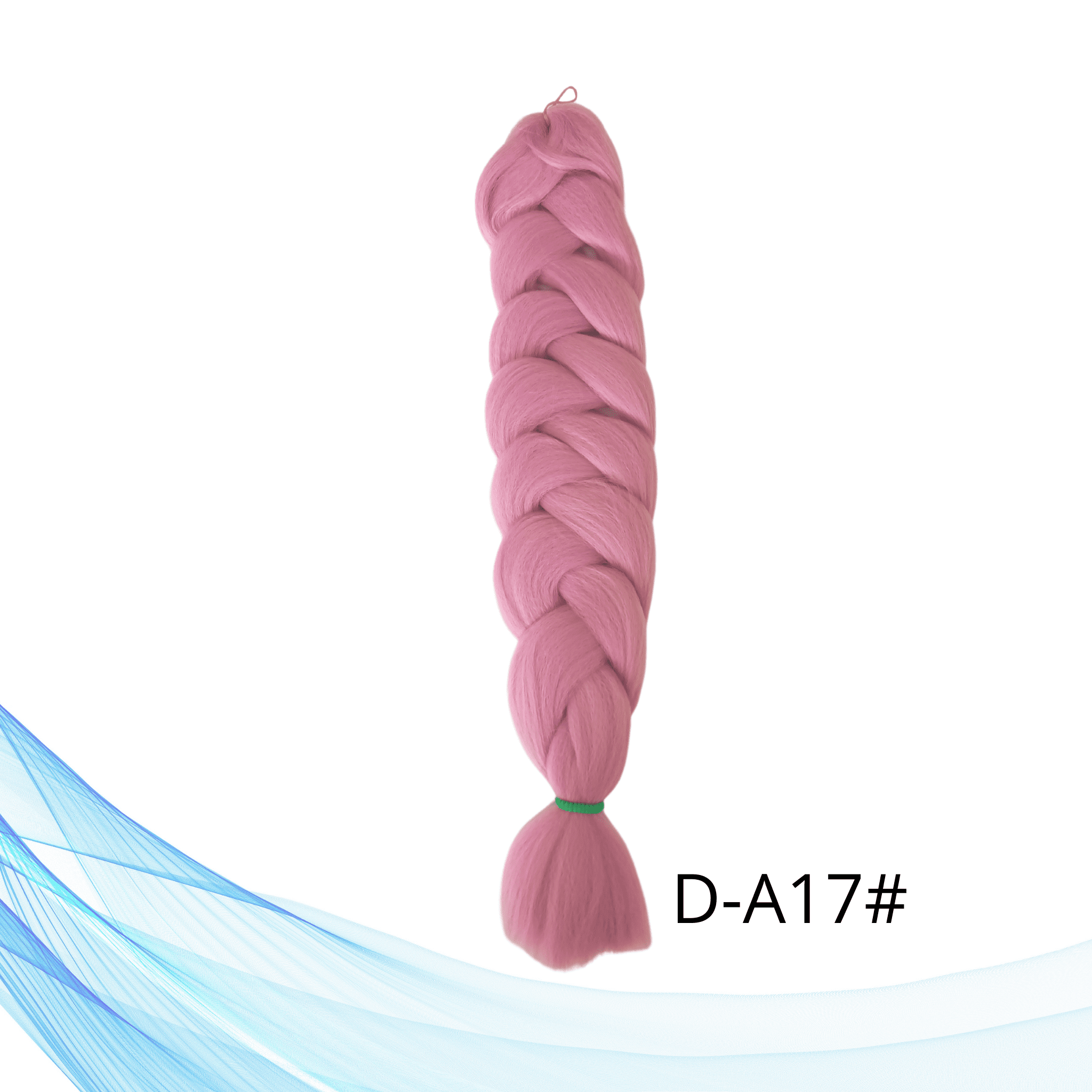 Jednobojna Kanekalon umjetna kosa za pletenice i ekstenzije u rozoj boji