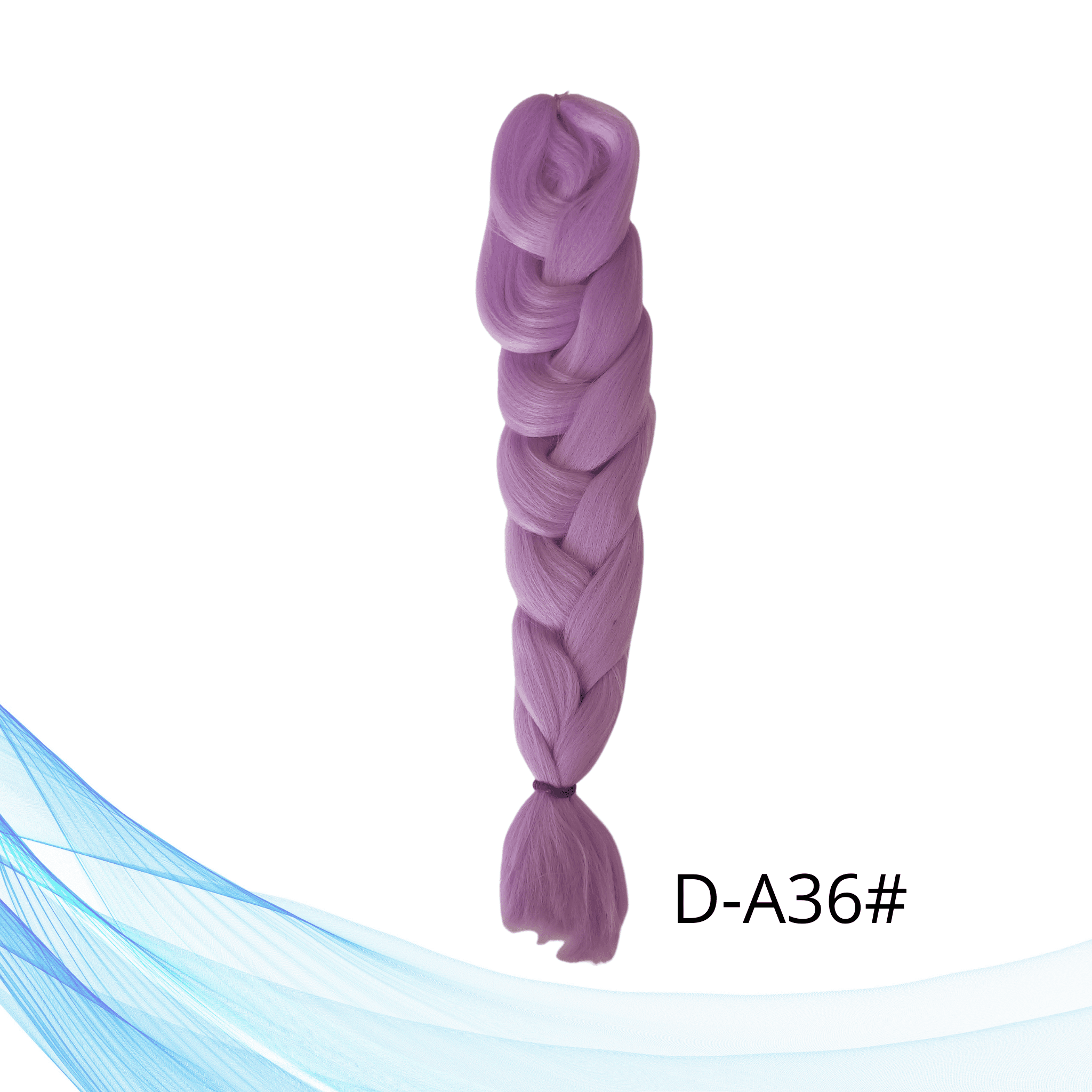 Jednobojna Kanekalon umjetna kosa za pletenice i ekstenzije u svijetlo ljubičastoj boji