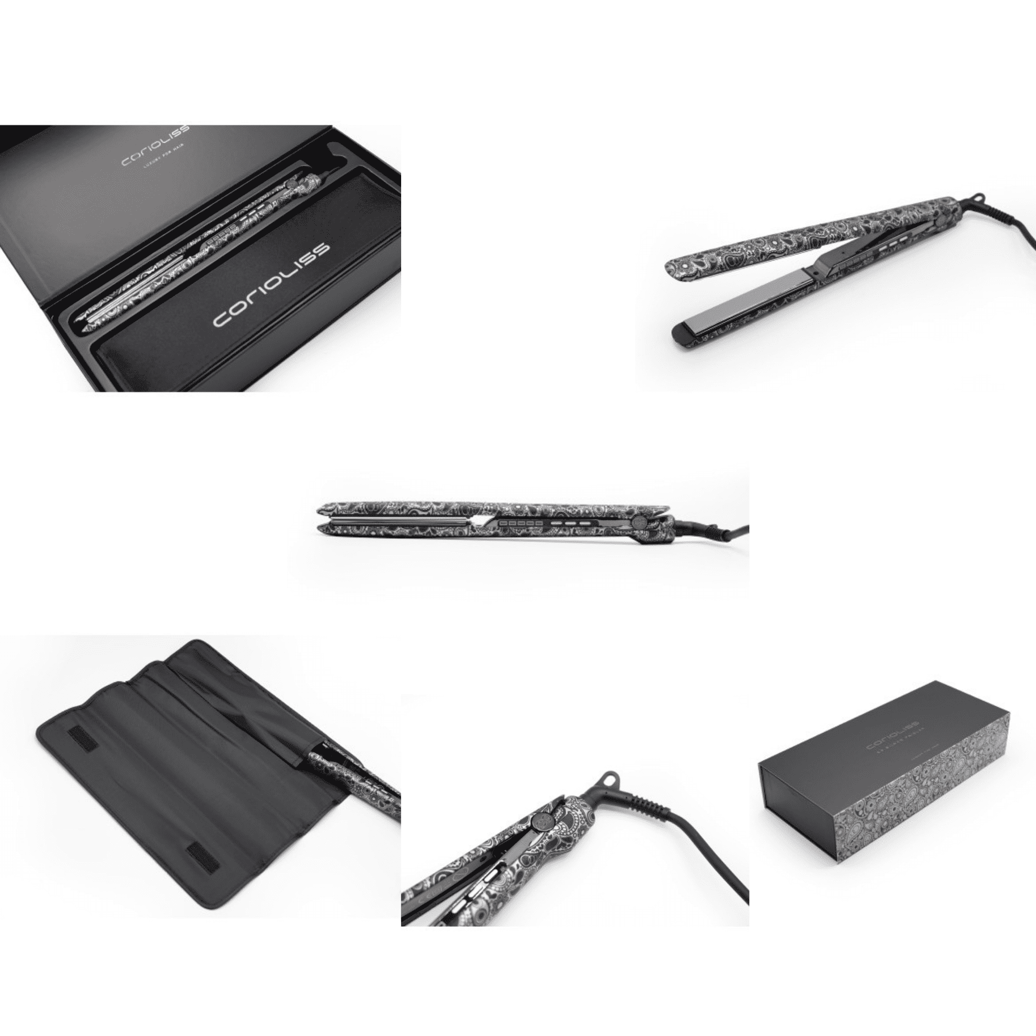 Corioliss C3 Silver Paisley Soft Touch pegla za kosu