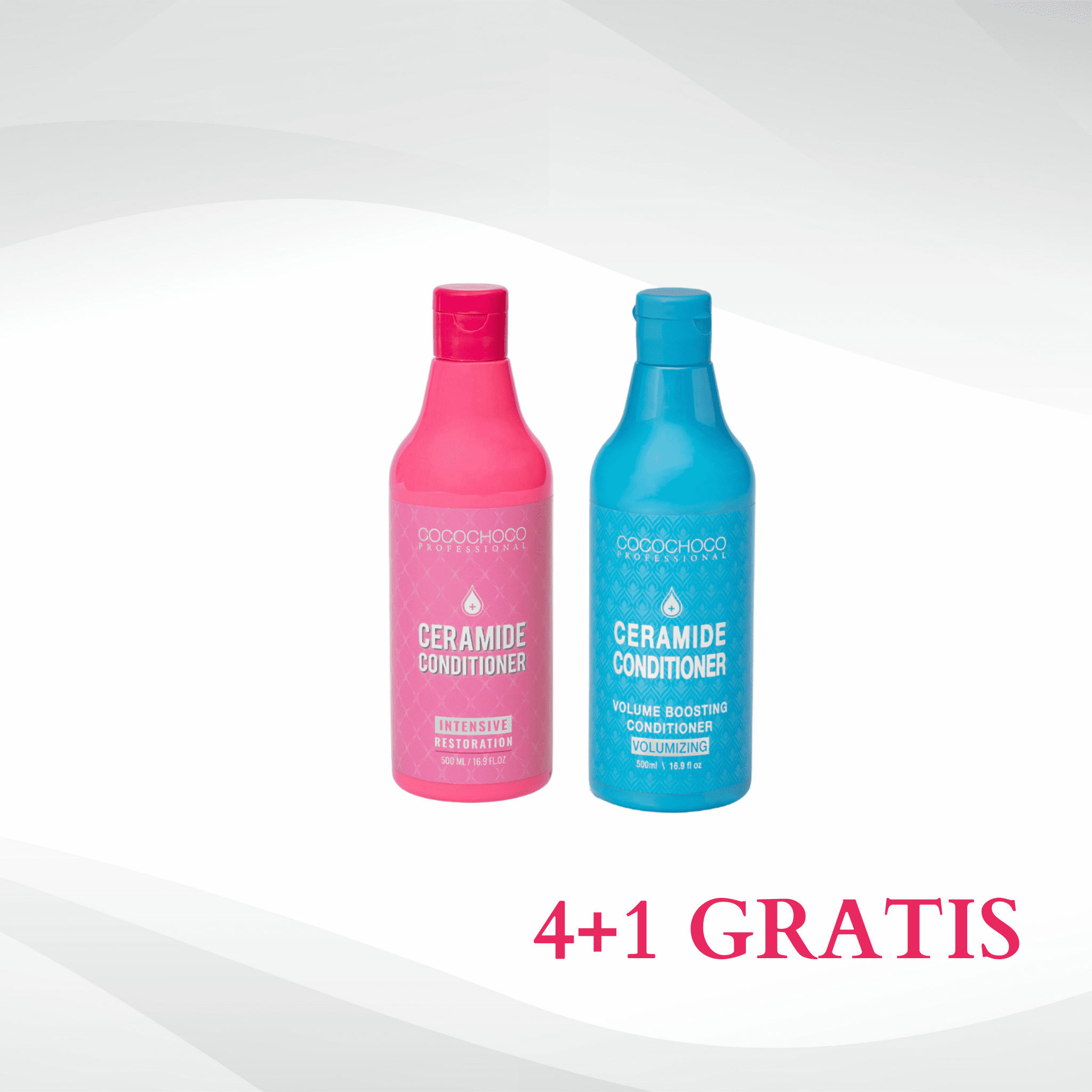 4+1 GRATIS Ceramide regenerator za volumen bez sulfata 500 ml + Ceramide regenerator za obnovu suhe i ispucale kose bez sulfata 500 ml po izboru
