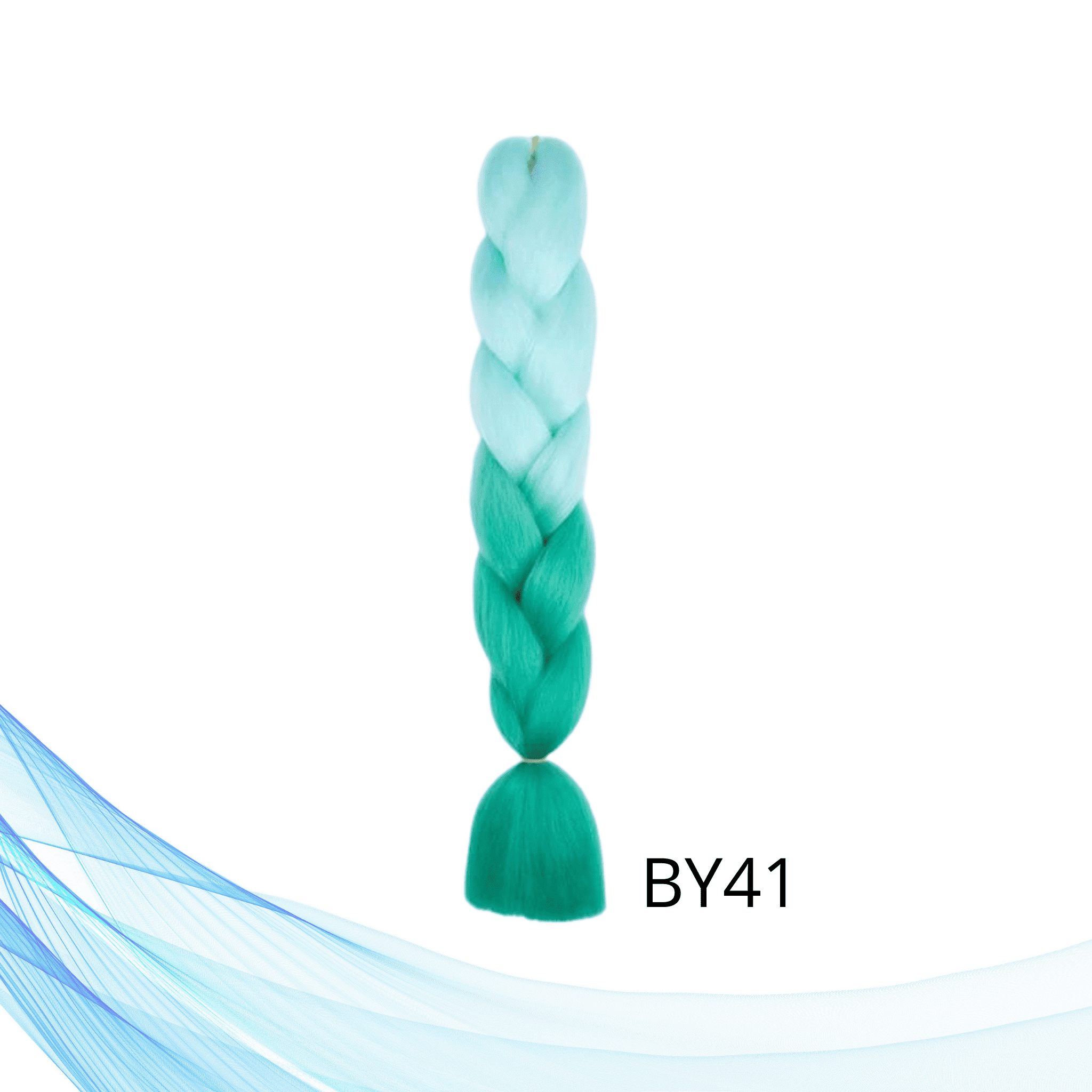 Višebojne kanekalon pletenice u plavoj i  zelenoj boji