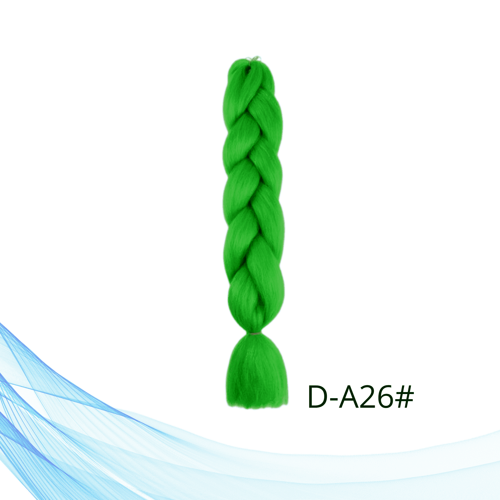 Jednobojna kanekalon kosa za pletenice u svijetlo zelenoj boji